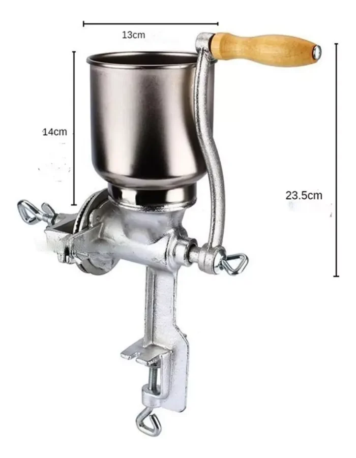 Molino de Granos Manual Corona – Tolva Alta de Hierro Fundido - Imagen 4