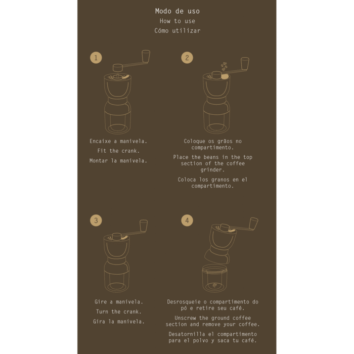Molinillo de Café Tramontina – Molino de Cerámica y Cuerpo en Plástico ABS - Imagen 3