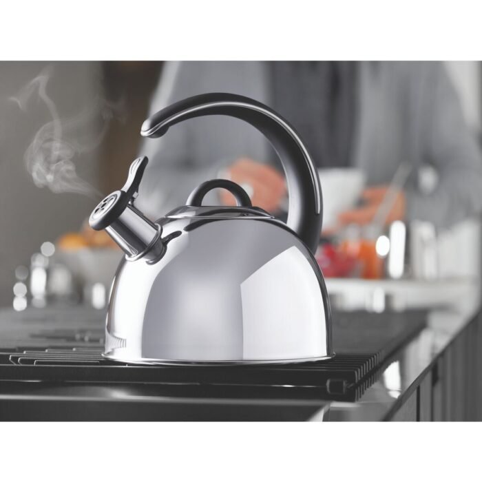Tetera Tramontina de acero inoxidable 3.35 L con silbato – fondo triple y mango ergonómico - Imagen 3