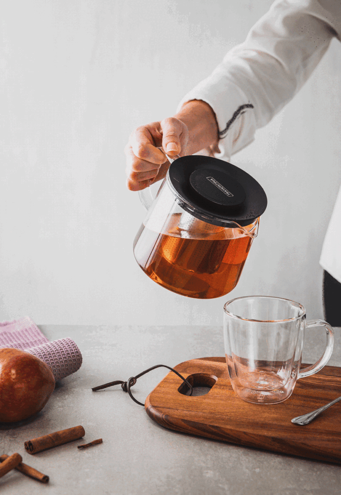 Tetera de vidrio con infusor Tramontina 900 ml – borosilicato y acero inoxidable - Imagen 3