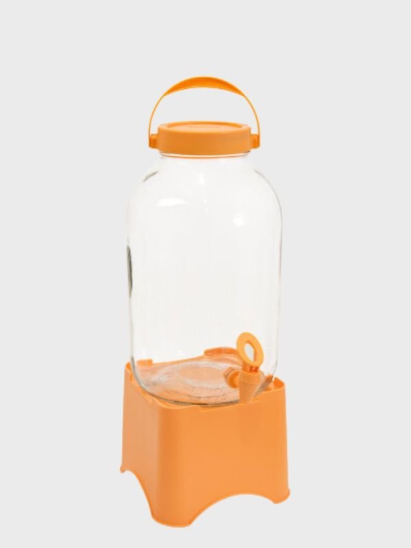 Dispensador de Agua Herevin 5.0 L con Tapa y Base Color Melocotón