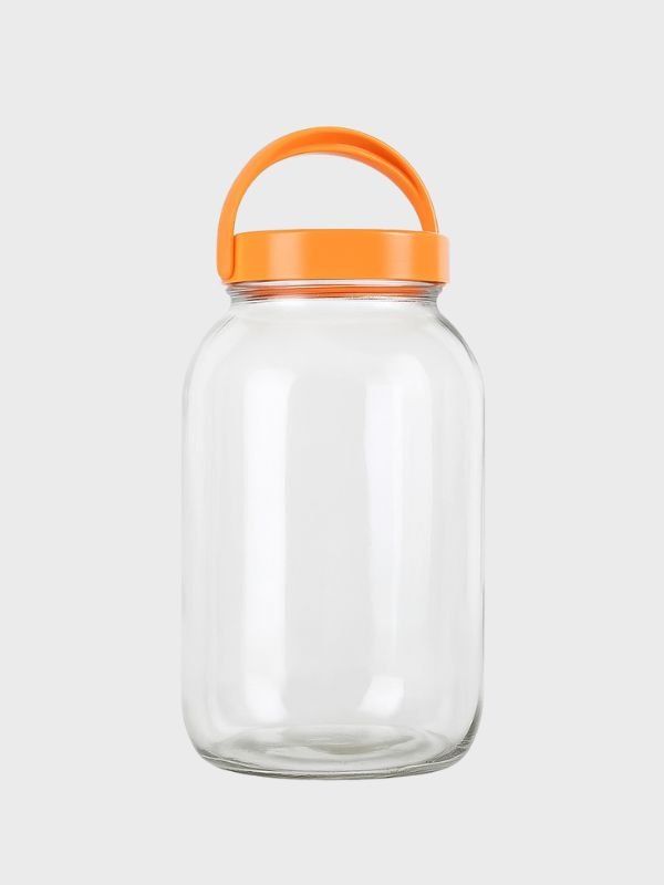 Frasco de Vidrio Herevin 3 Litros – Con Tapa Color Melocotón