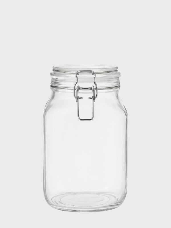Frasco Hermético de Vidrio 1.5 L para Encurtidos con Tapa de Vidrio
