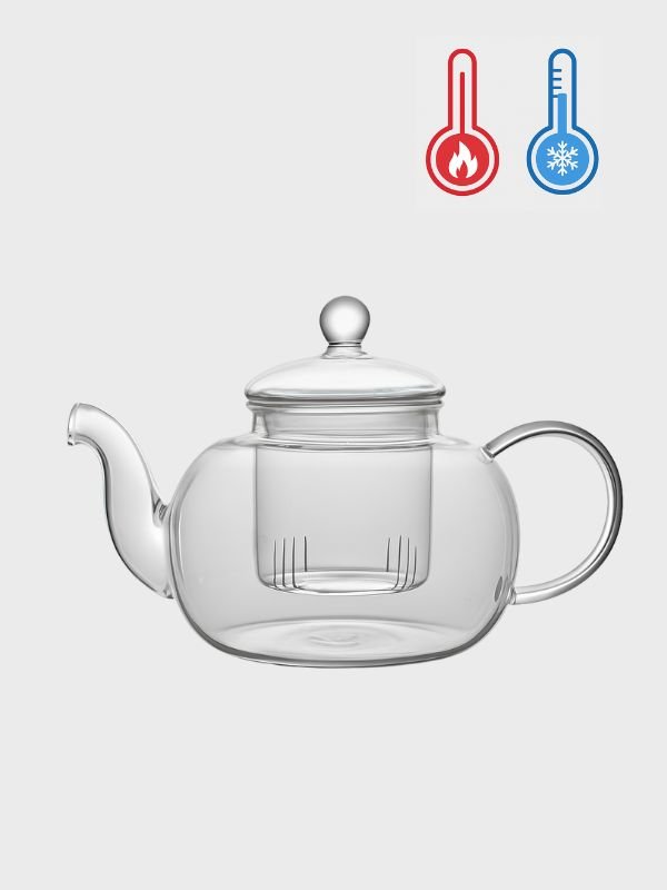 Tetera de Vidrio Borosilicato 1L con Filtro