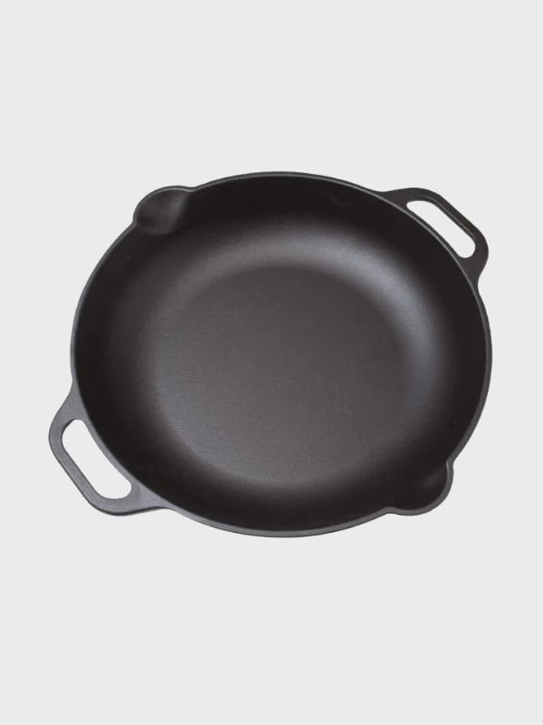 Paellera de hierro fundido 33cm con doble asa precurada