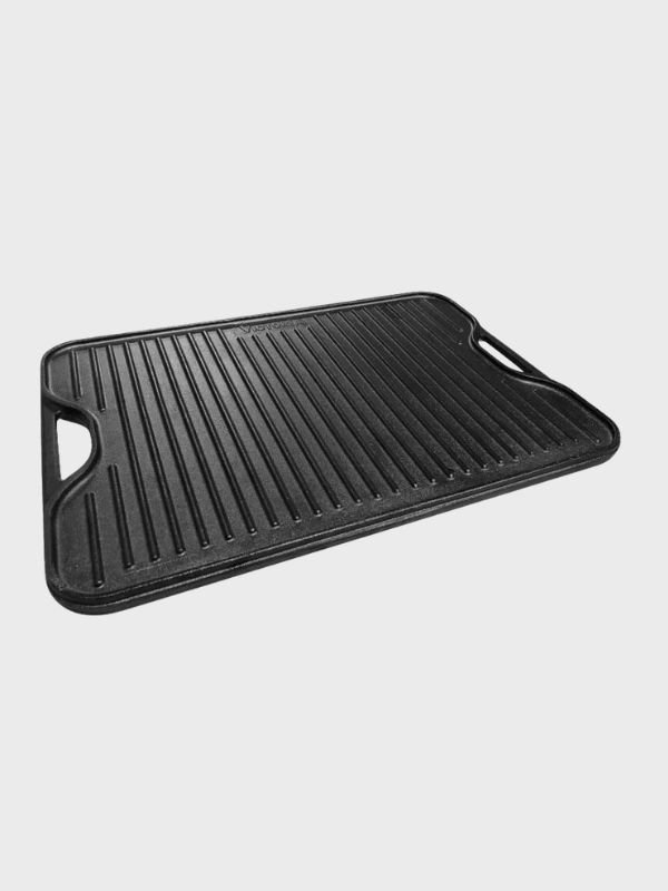 Plancha parrillera reversible esmaltada 50×35cm – hierro fundido