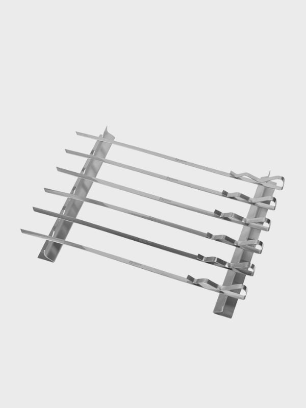 Juego de brochetas para parrilla Facusa x8 piezas – acero inoxidable 44.5 cm