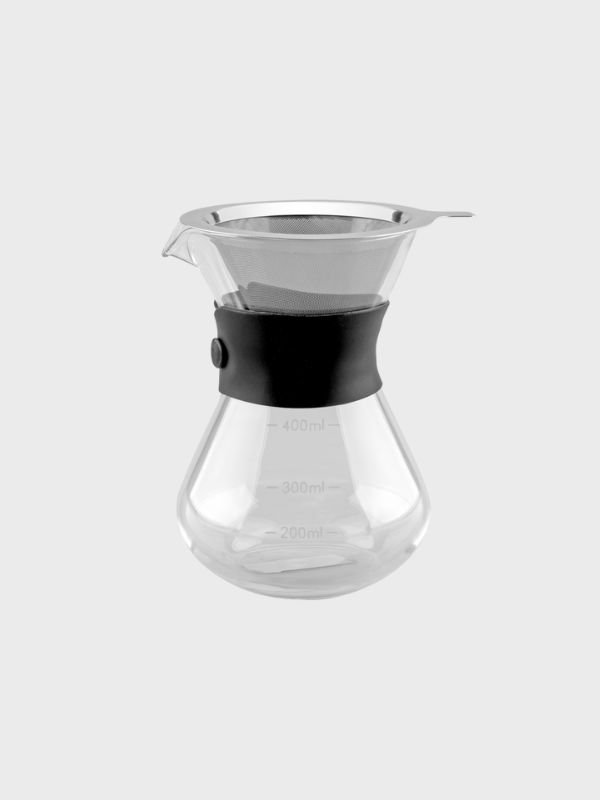 Cafetera Tramontina 400 ml – Vidrio Borosilicato con Filtro de Acero Inoxidable Reutilizable