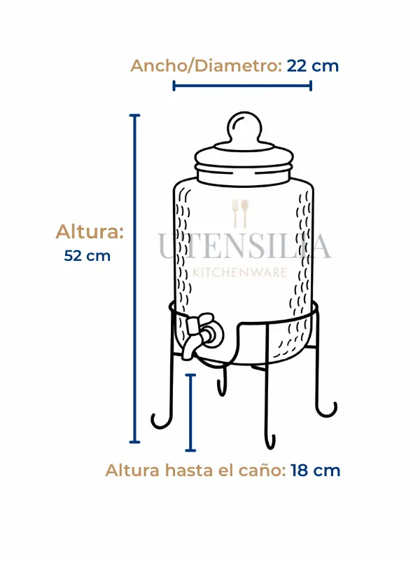 Dispensador martillado 10l