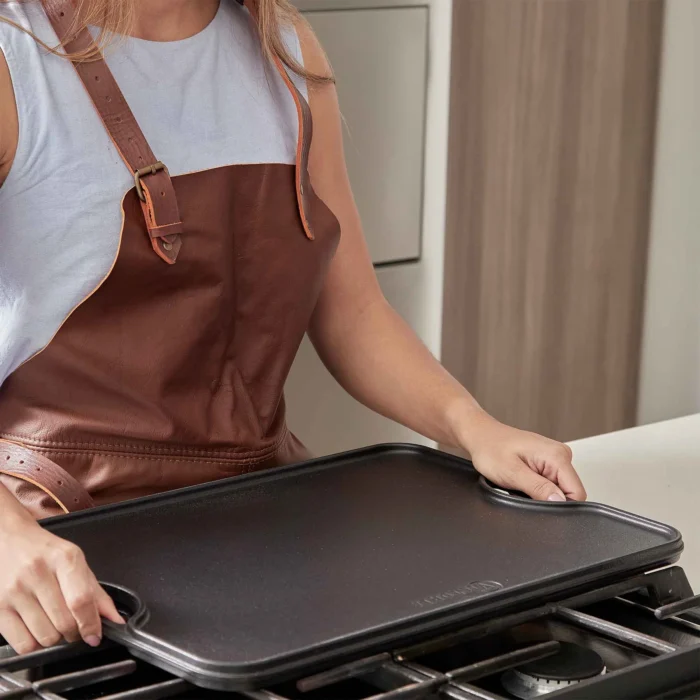 Plancha parrillera reversible esmaltada 50×35cm – hierro fundido - Imagen 3