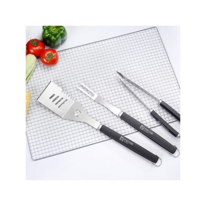 Set Profesional de Utensilios Parrilleros x3 piezas – Acero Inoxidable FACUSA - Imagen 2