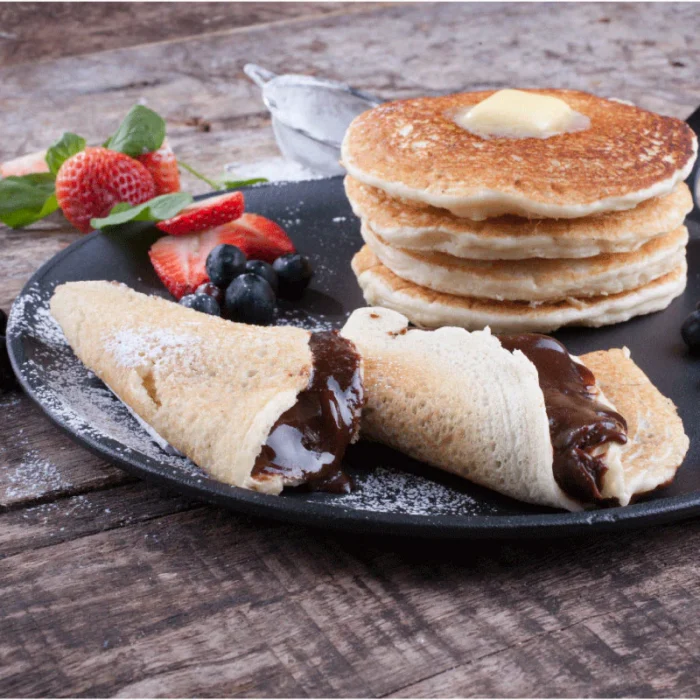 Comal esmaltado de hierro fundido 26 cm – sartén plano para crepes y tortillas - Imagen 2