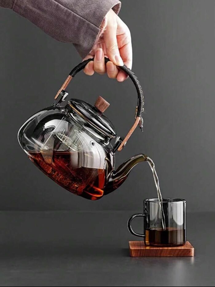 Tetera de Vidrio Borosilicato 950 ml con Infusor y Asa Japonesa - Imagen 3