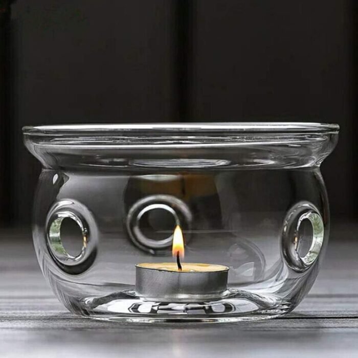 Calentador de Tetera de Vidrio Con Vela - Imagen 4