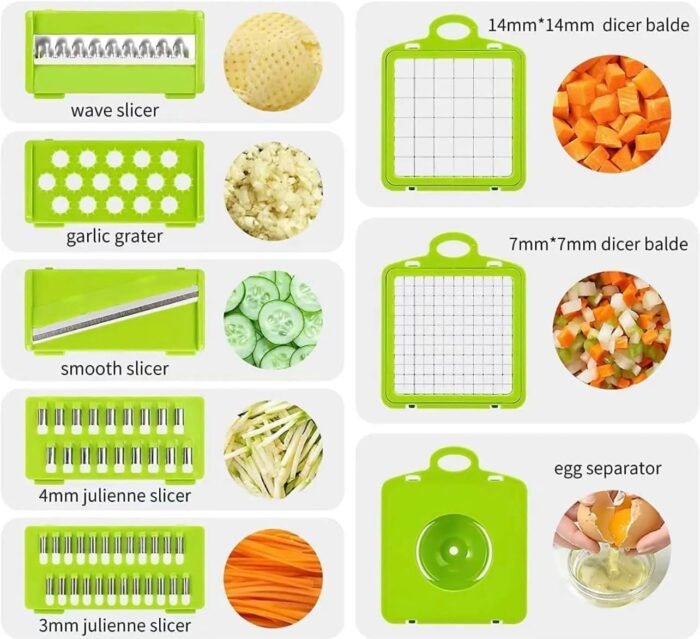 Picador de Verduras Multifuncional 16 Piezas - Imagen 4