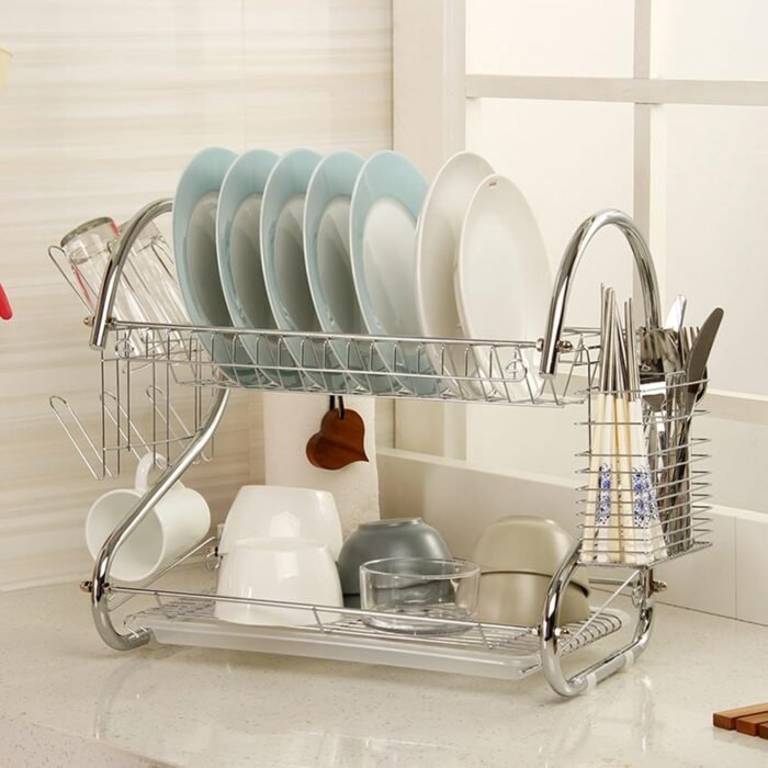 Organizador Escurridor de Platos en Aluminio - Imagen 2