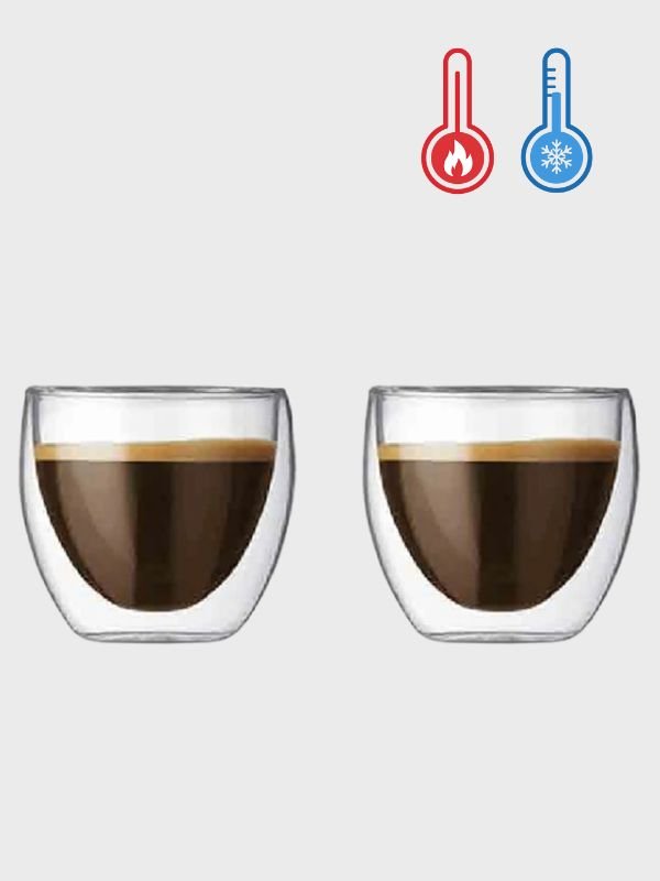 Set de 2 Vasos de Vidrio Doble Pared 460ml