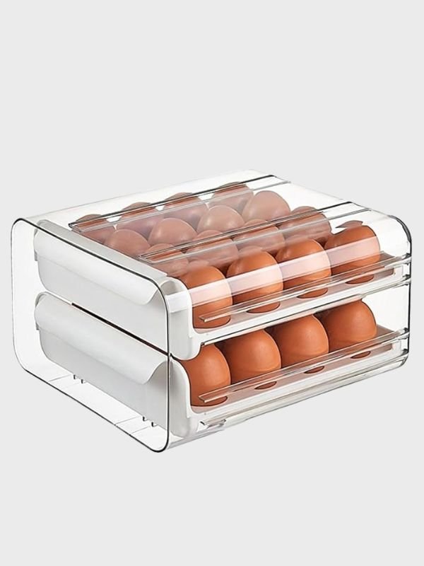 Organizador de Huevos 2 Niveles – Capacidad 32 Unidades