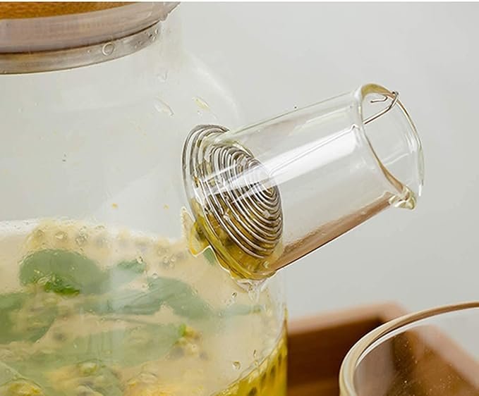 Tetera de Vidrio con Tapa de Bambú 1800 ml - Imagen 3