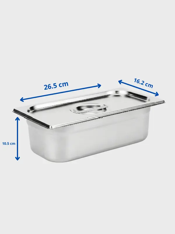Bandeja acero 26.5cm x 16.2cm