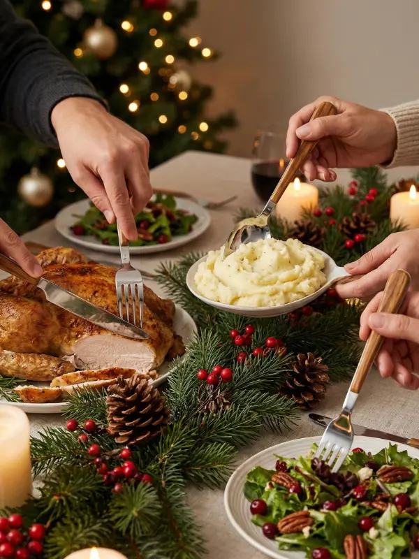 Juego de Cubiertos Krons Wood 24 Piezas | Mango Tipo Madera - Imagen 4