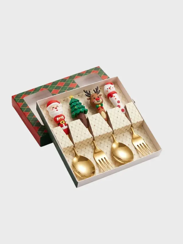 Cubiertos grandes navideños