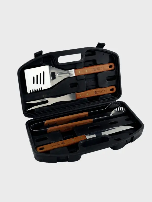 utensilios parrilla maletín plastico